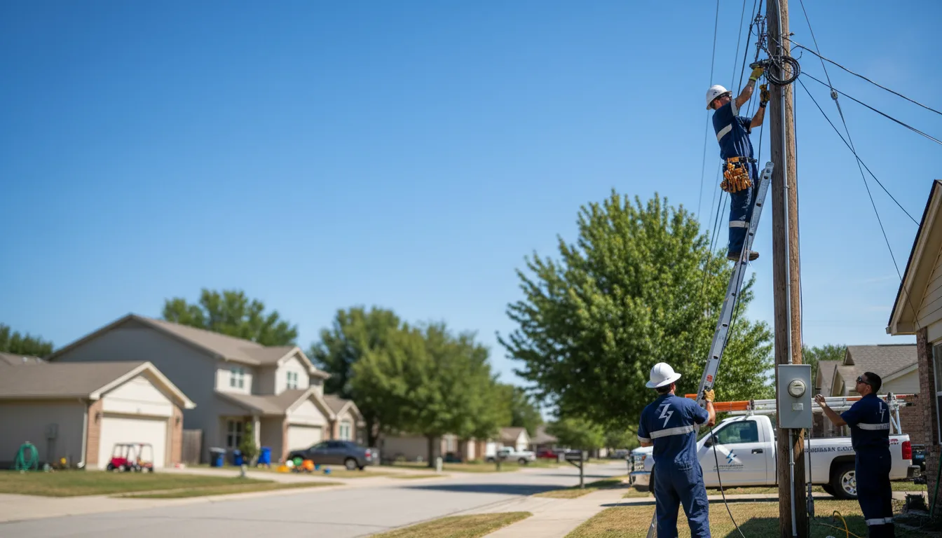 Residential electrician providing installation services in Brandsville, MO